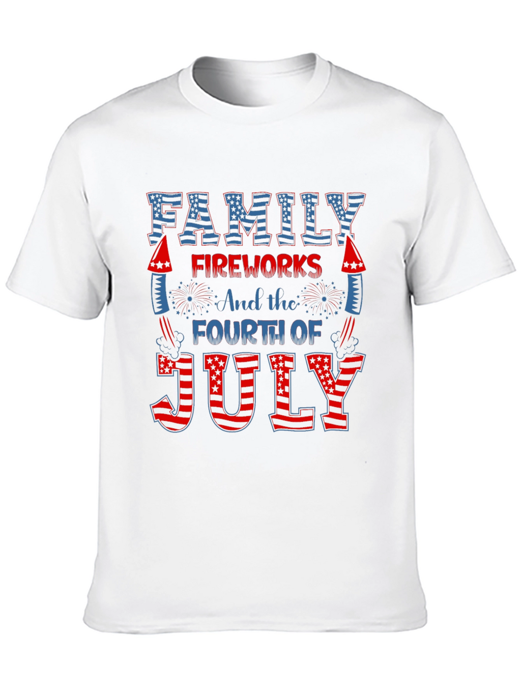 Patriotic Family Fireworks 4th of July T-Shirt