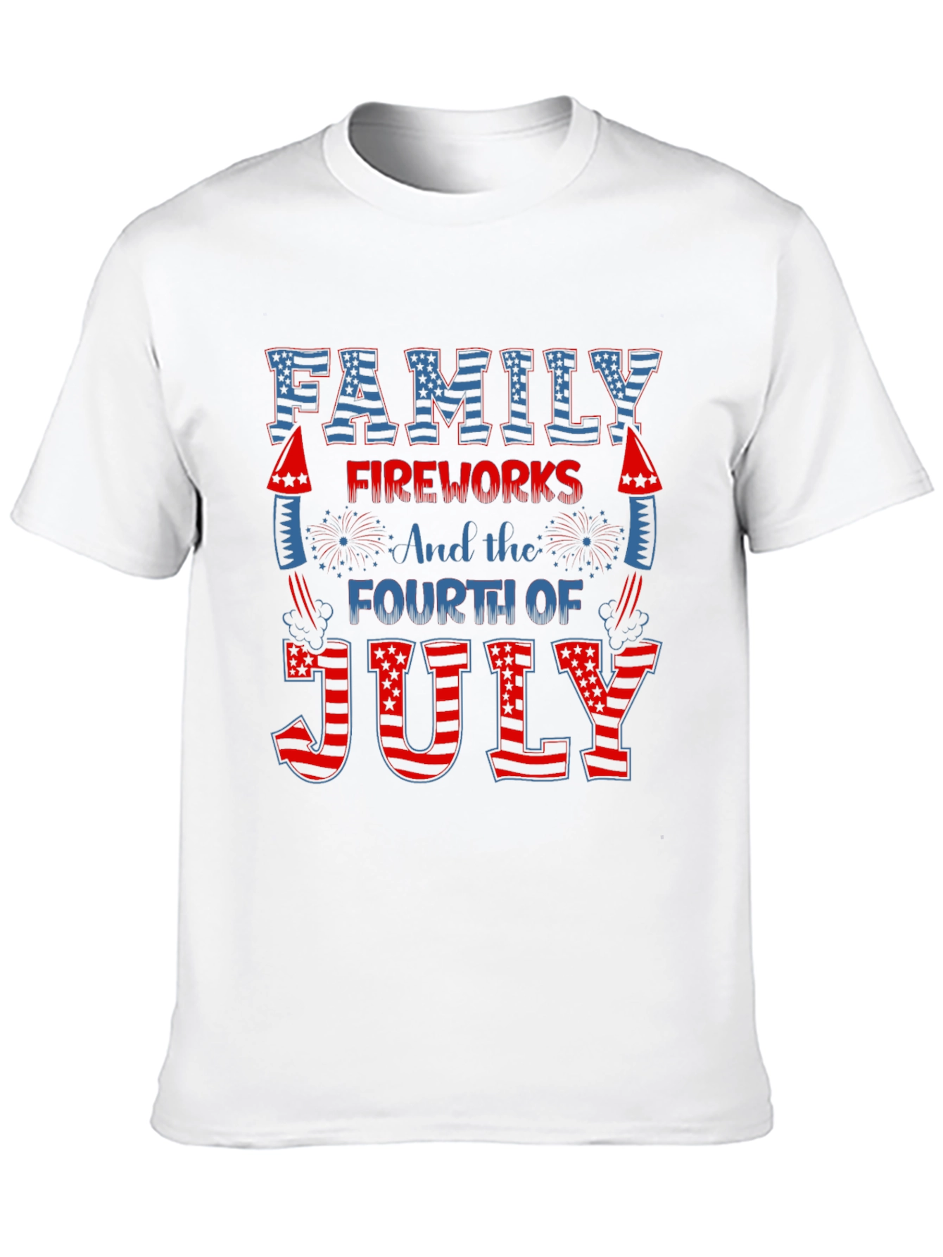 Patriotic Family Fireworks 4th of July T-Shirt