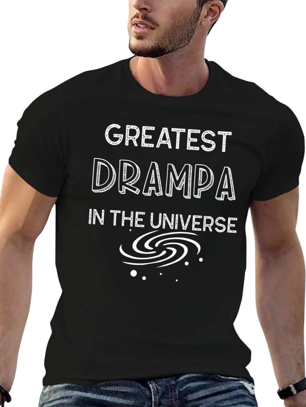 Greatest Grampa in the Universe Black T-Shirt