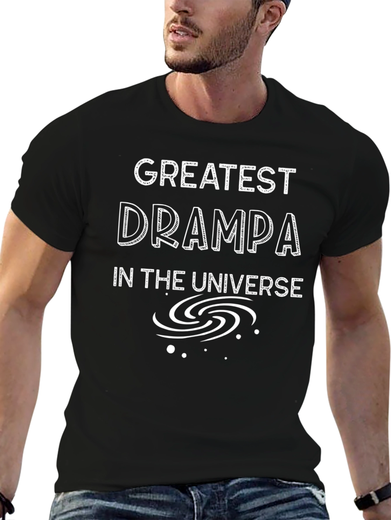 Greatest Grampa in the Universe Black T-Shirt