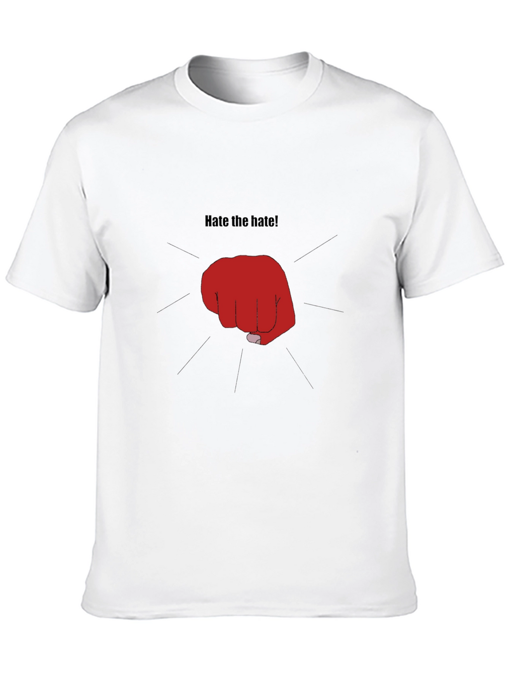 Hate the Hate! Graphic Print Black T-Shirt
