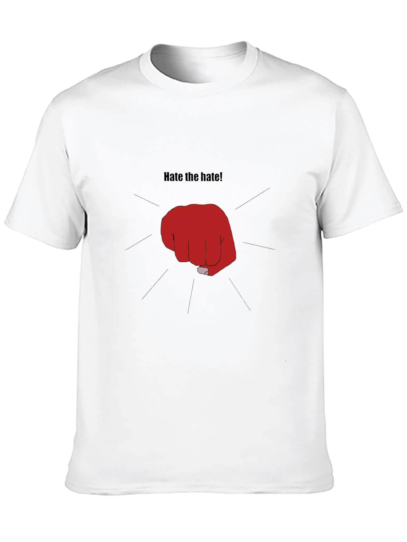 Hate the Hate! Graphic Print Black T-Shirt