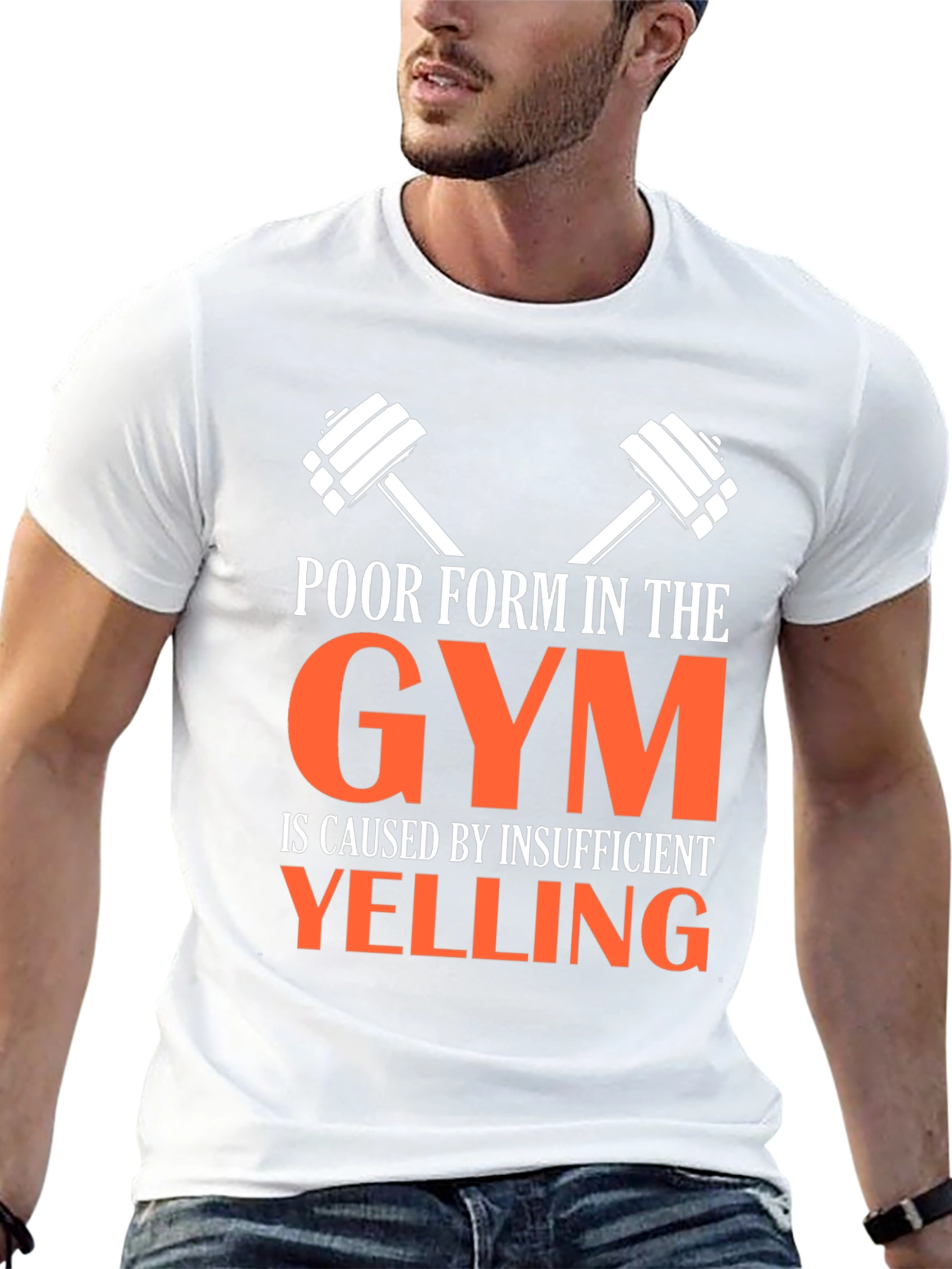 Funny Gym T-Shirt: Insufficient Yelling
