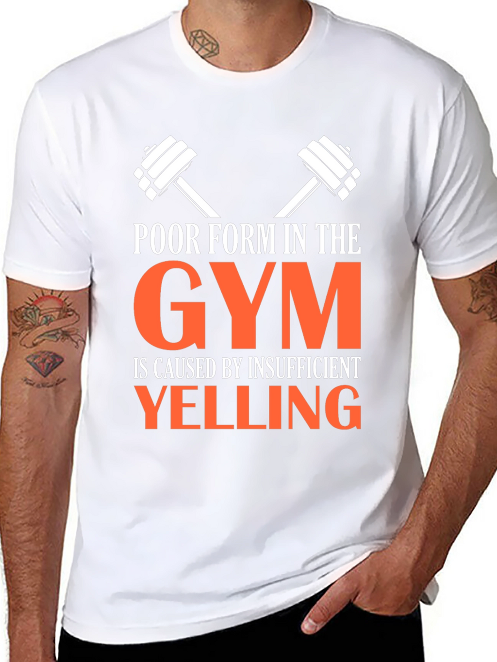 Funny Gym T-Shirt: Insufficient Yelling