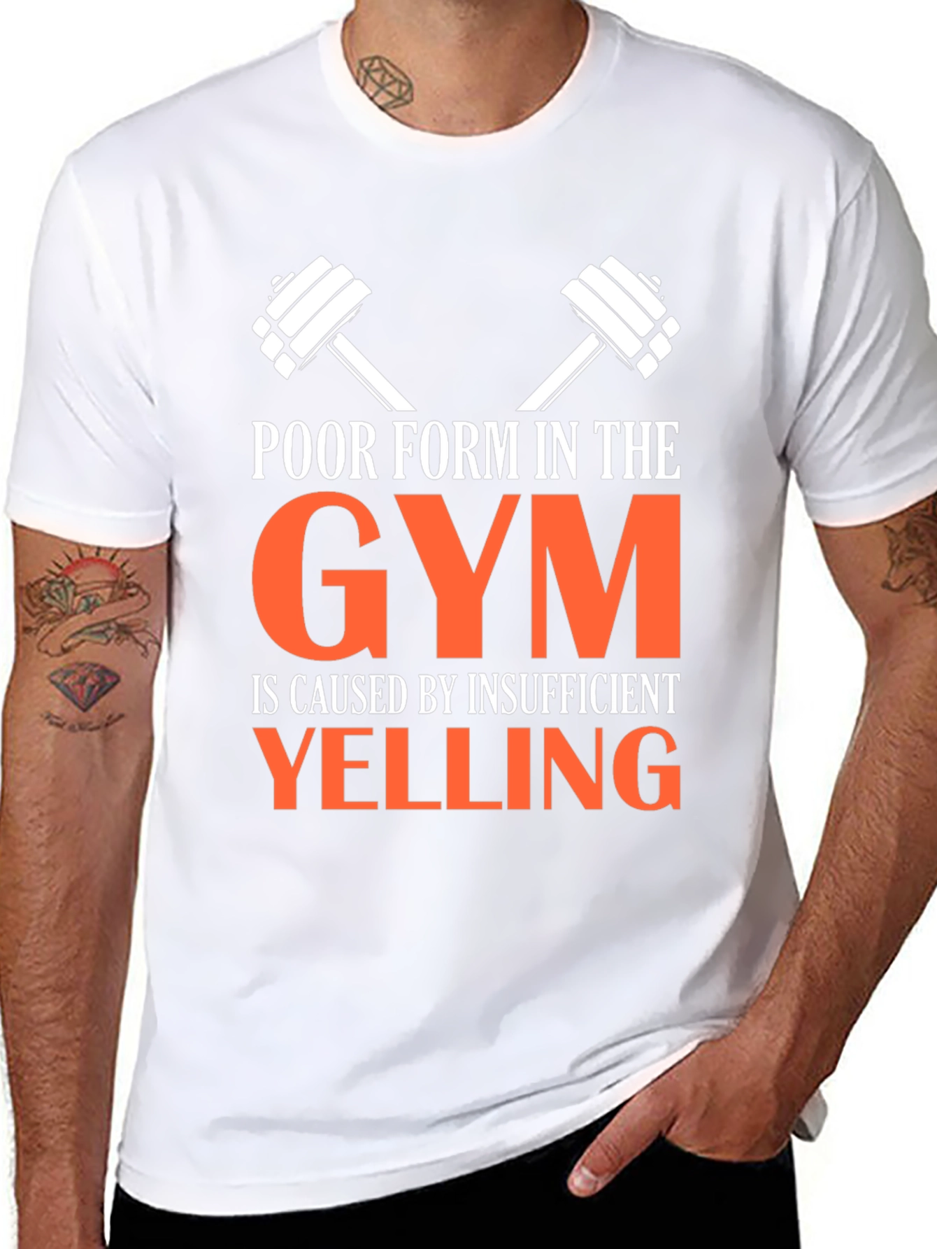 Funny Gym T-Shirt: Insufficient Yelling