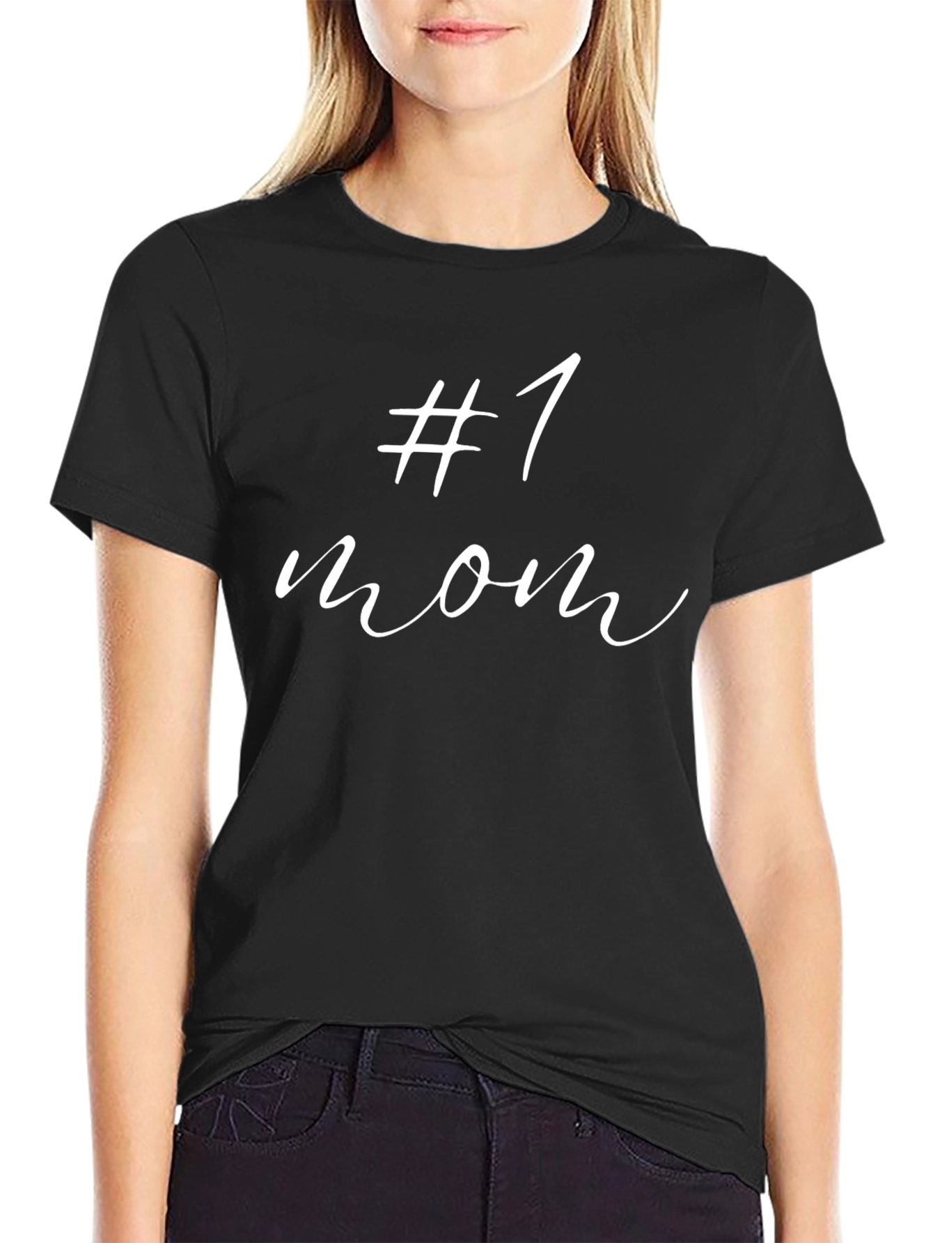 #1 Mom Black T-Shirt - Mothers Day Gift Idea