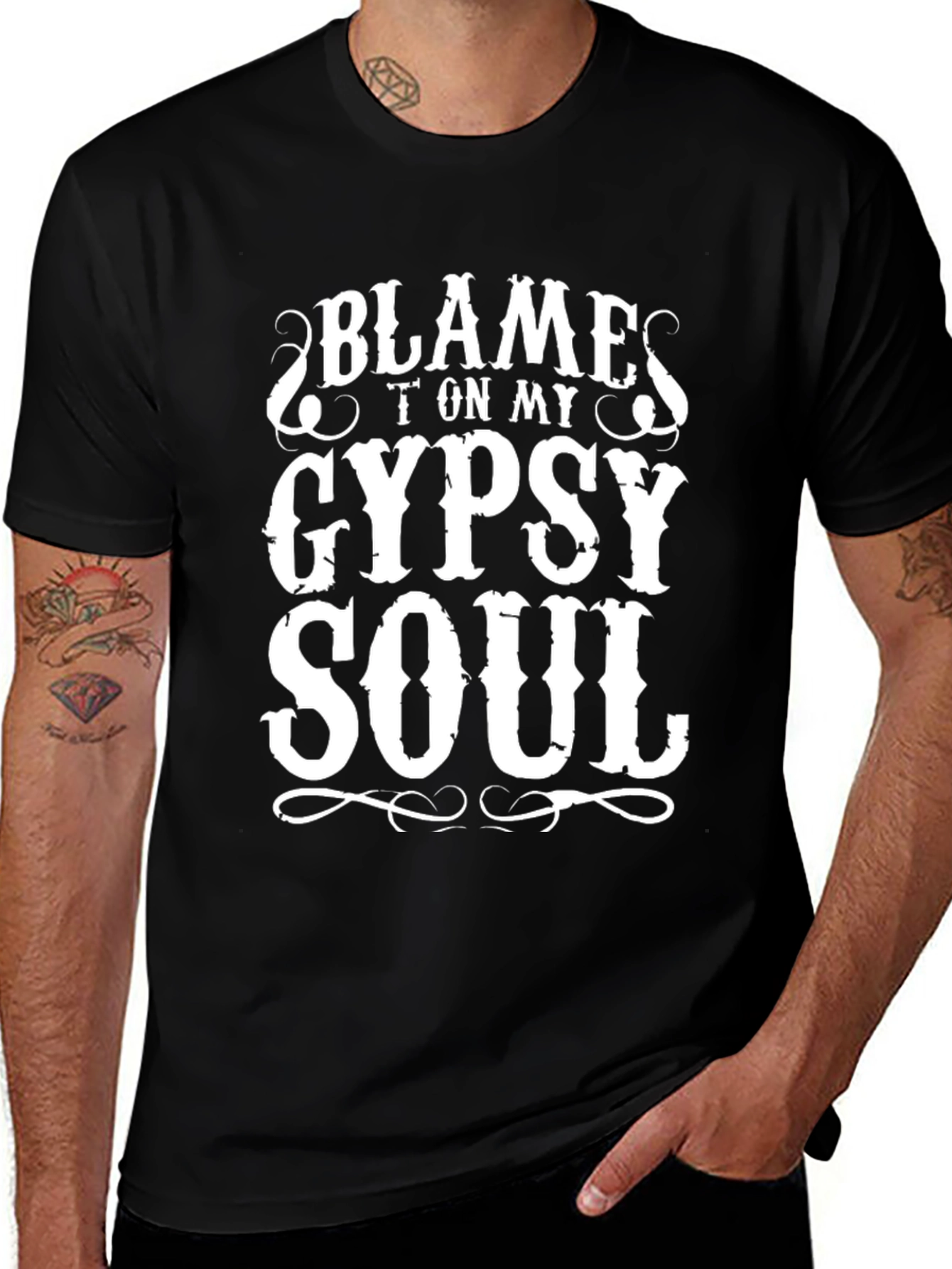 Blame It On My Gypsy Soul T-Shirt - Unique Graphic Tee