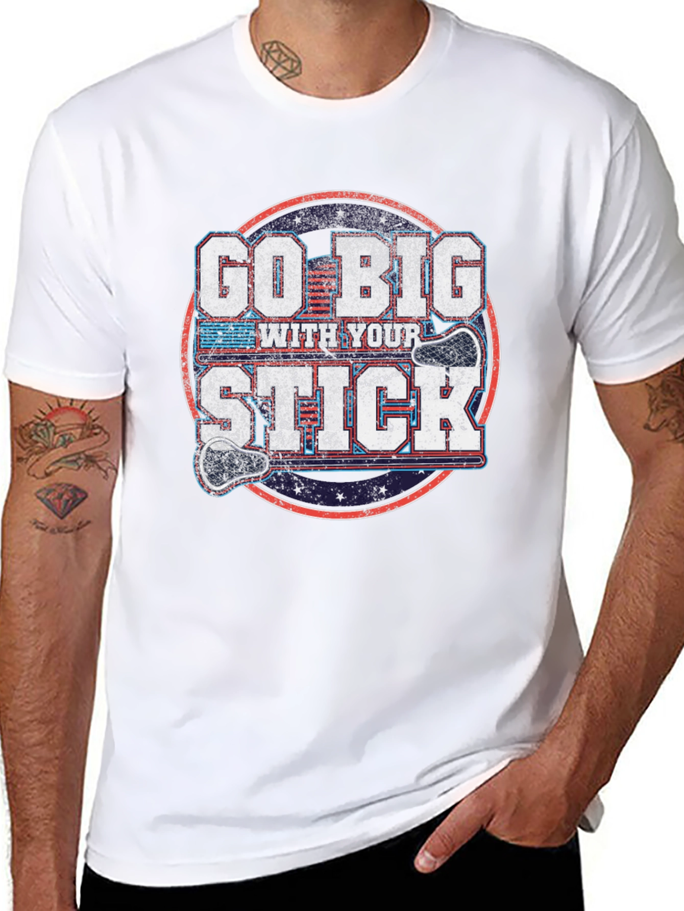 Go Big With Your Stick - Hockey Graphic Tee