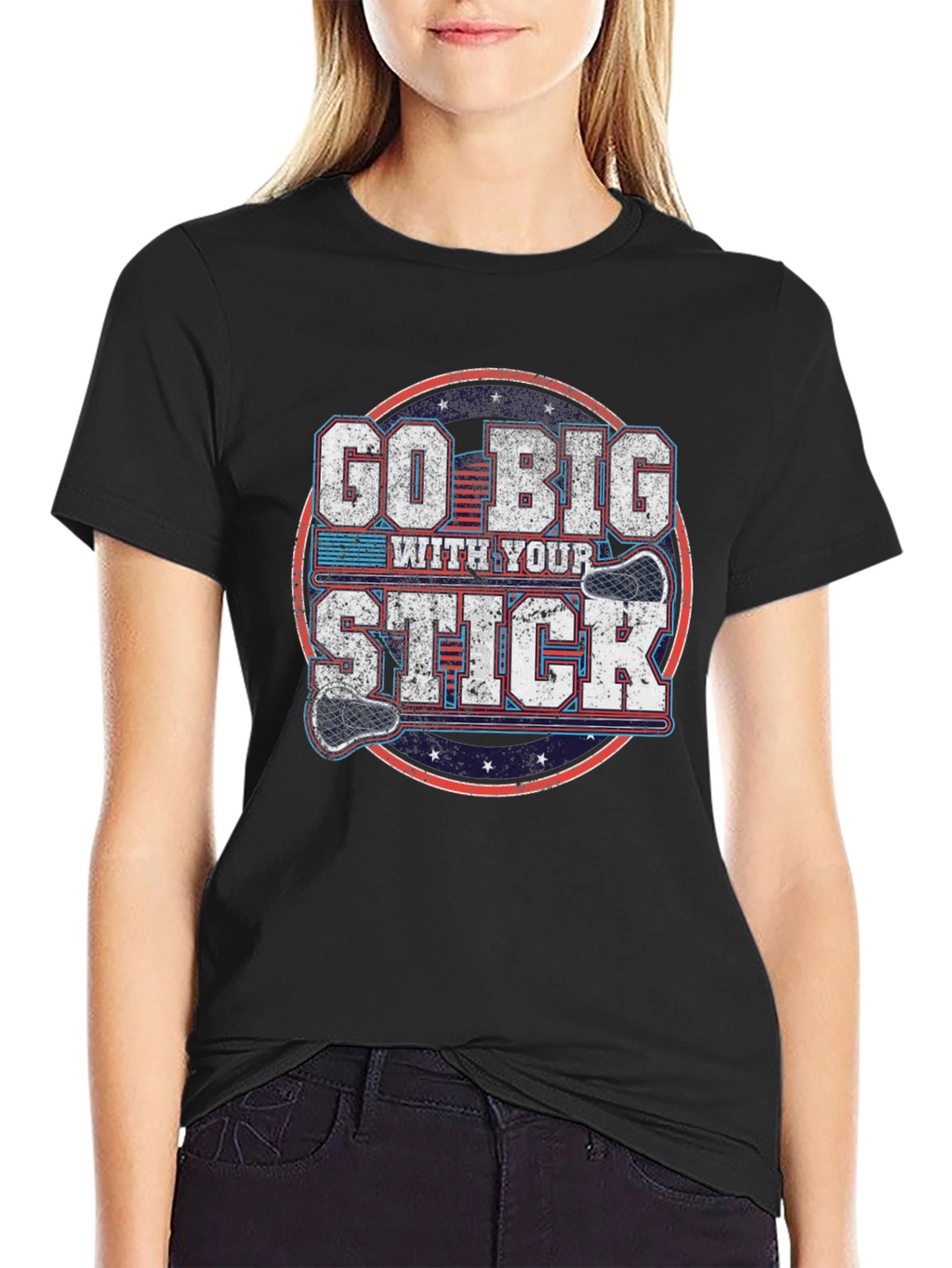 Go Big With Your Stick - Hockey Graphic Tee