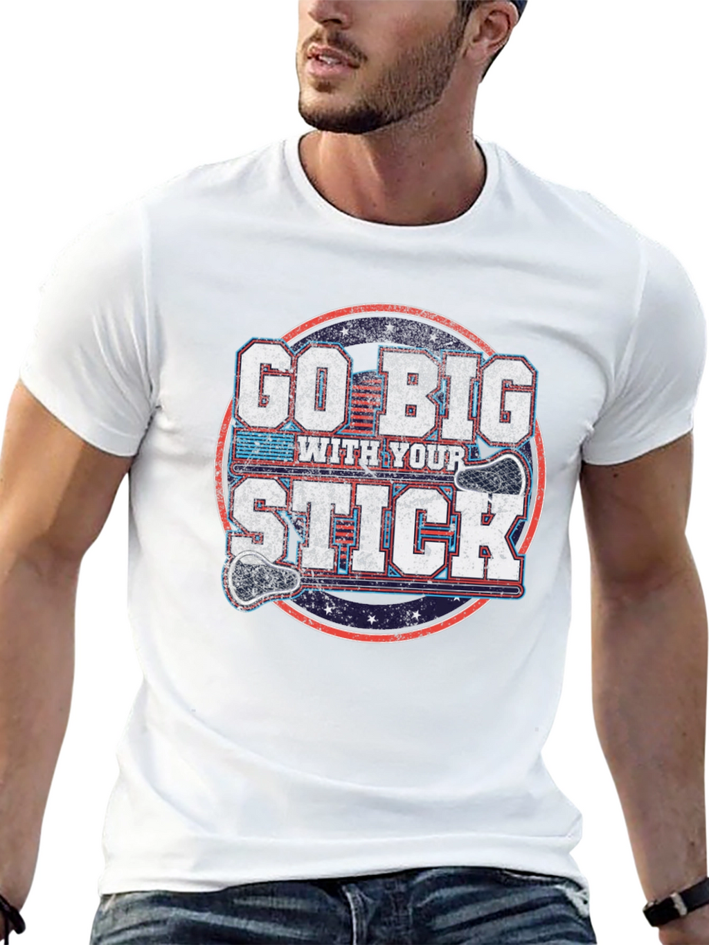 Go Big With Your Stick - Hockey Graphic Tee