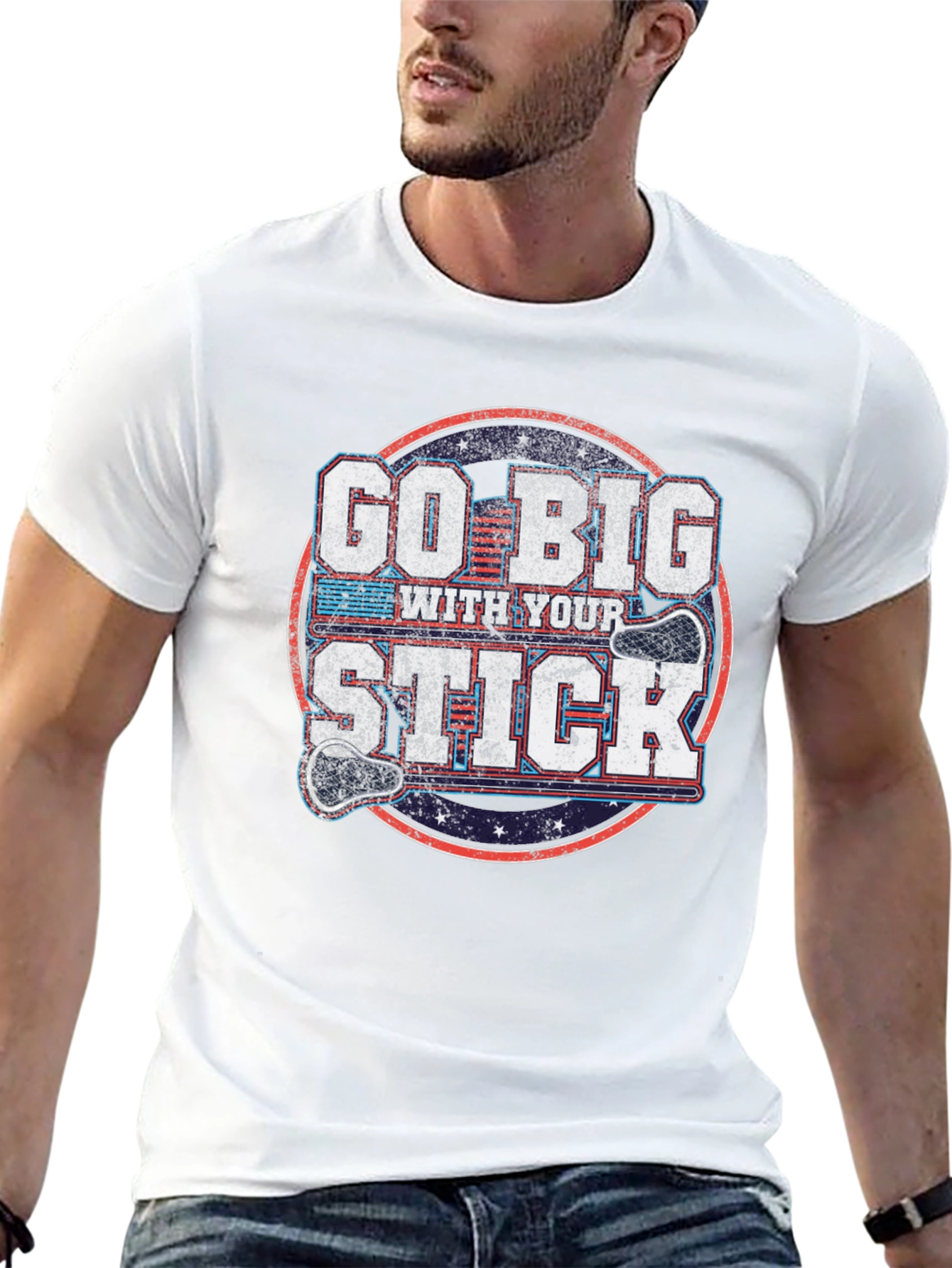 Go Big With Your Stick - Hockey Graphic Tee
