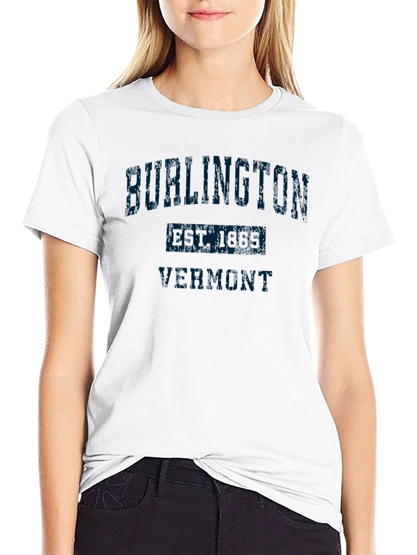 Burlington Vermont Black T-Shirt