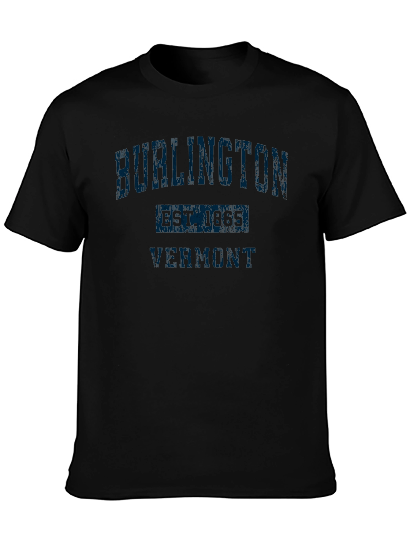 Burlington Vermont Black T-Shirt