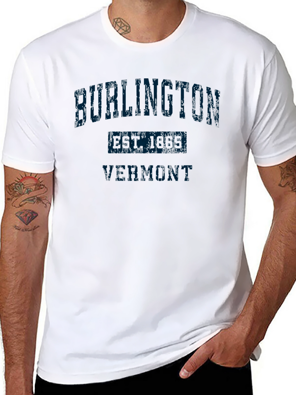 Burlington Vermont Black T-Shirt