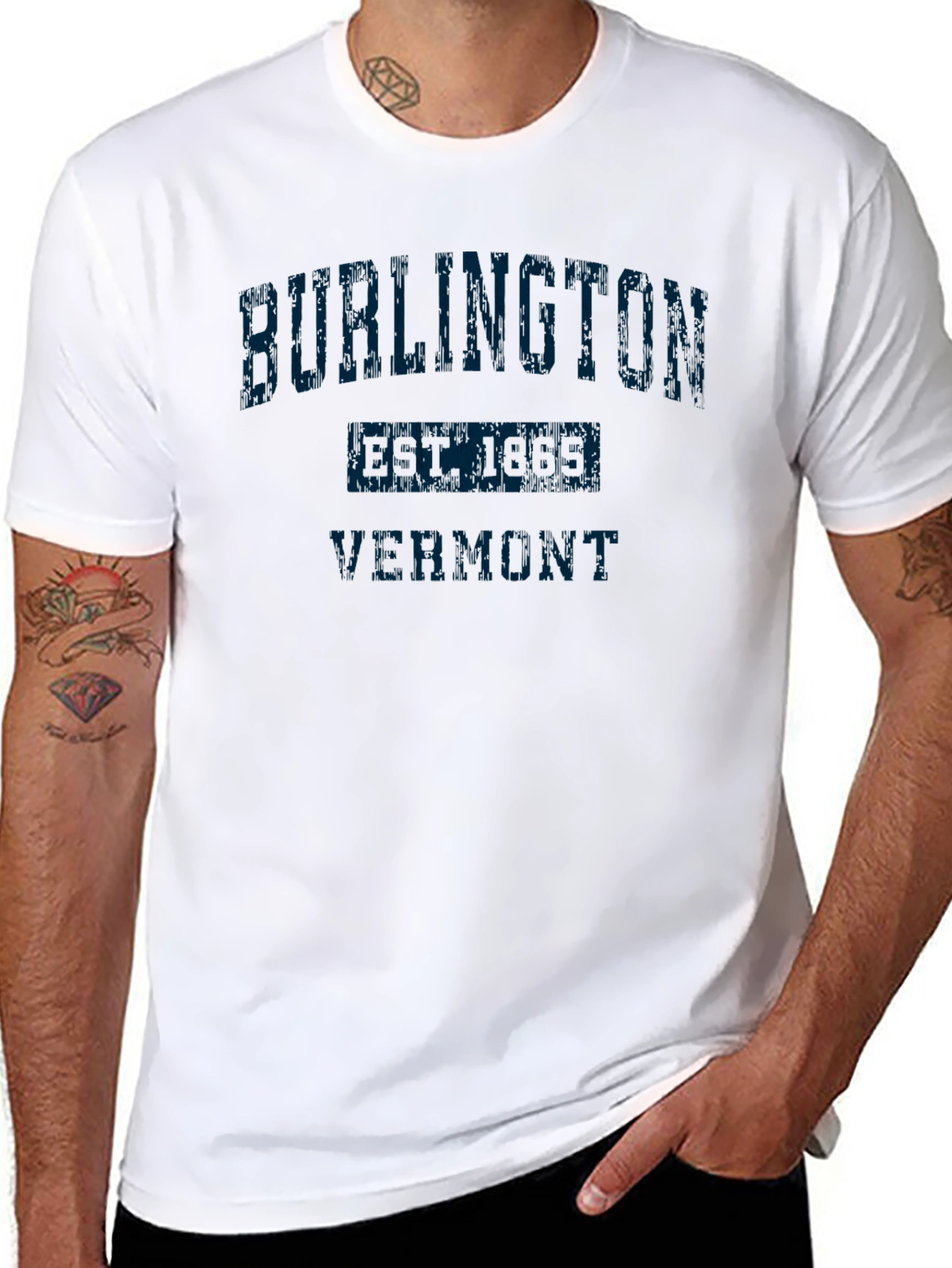 Burlington Vermont Black T-Shirt