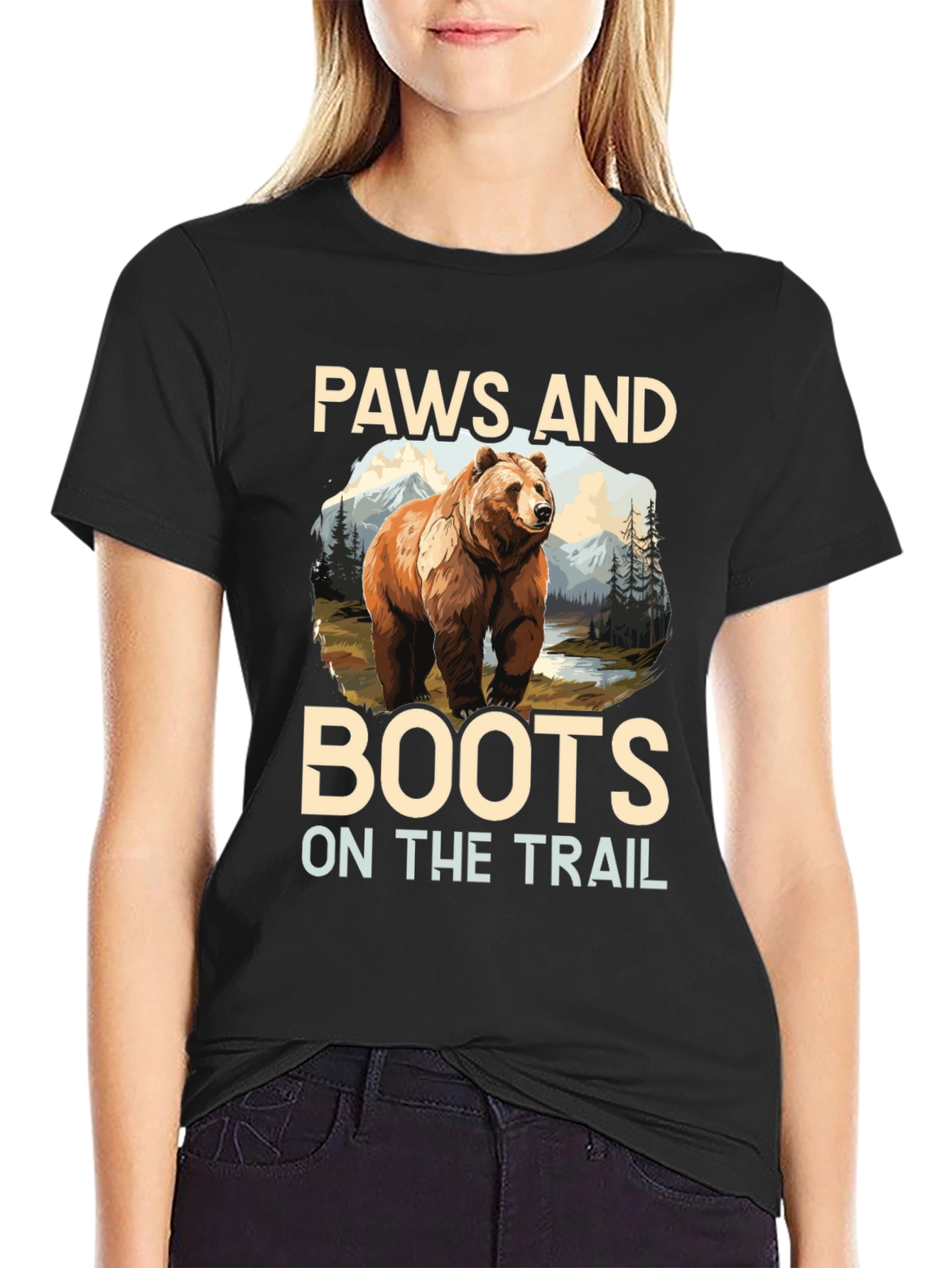 Paws and Boots Bear Hiking T-Shirt