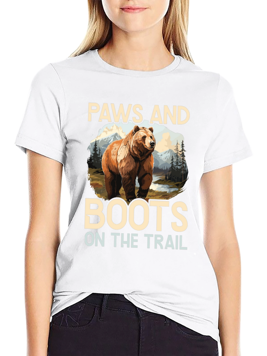 Paws and Boots Bear Hiking T-Shirt