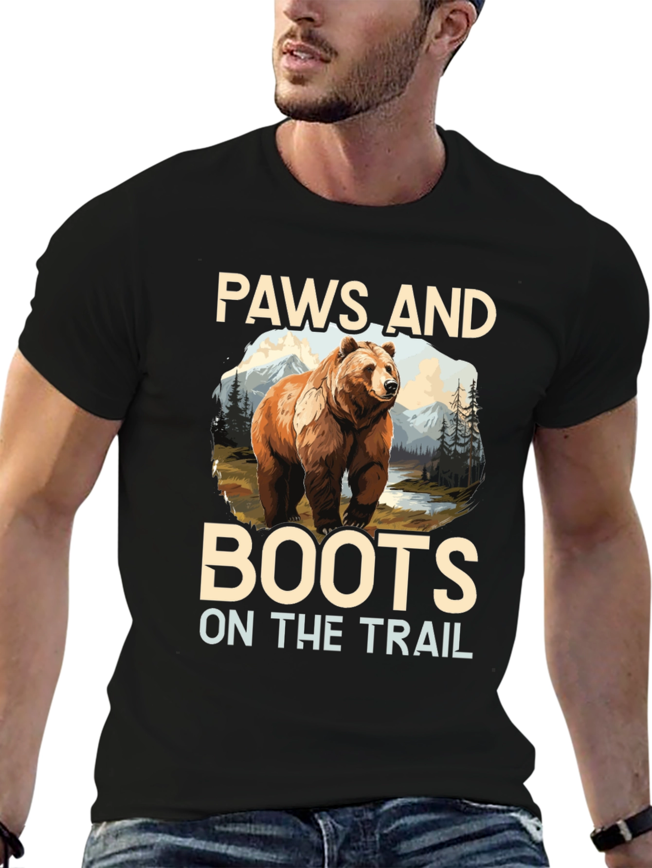 Paws and Boots Bear Hiking T-Shirt