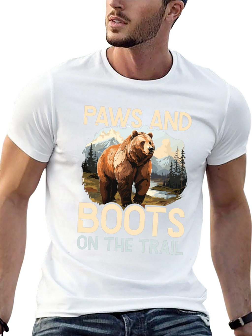 Paws and Boots Bear Hiking T-Shirt