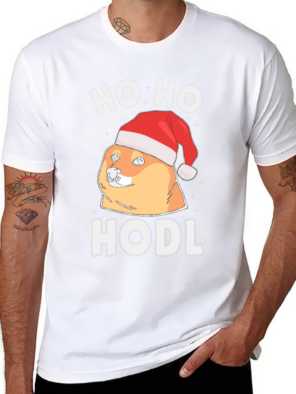 Ho Ho HODL Doge Christmas T-Shirt
