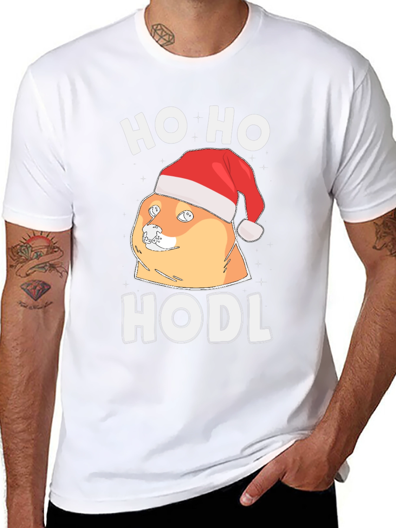 Ho Ho HODL Doge Christmas T-Shirt