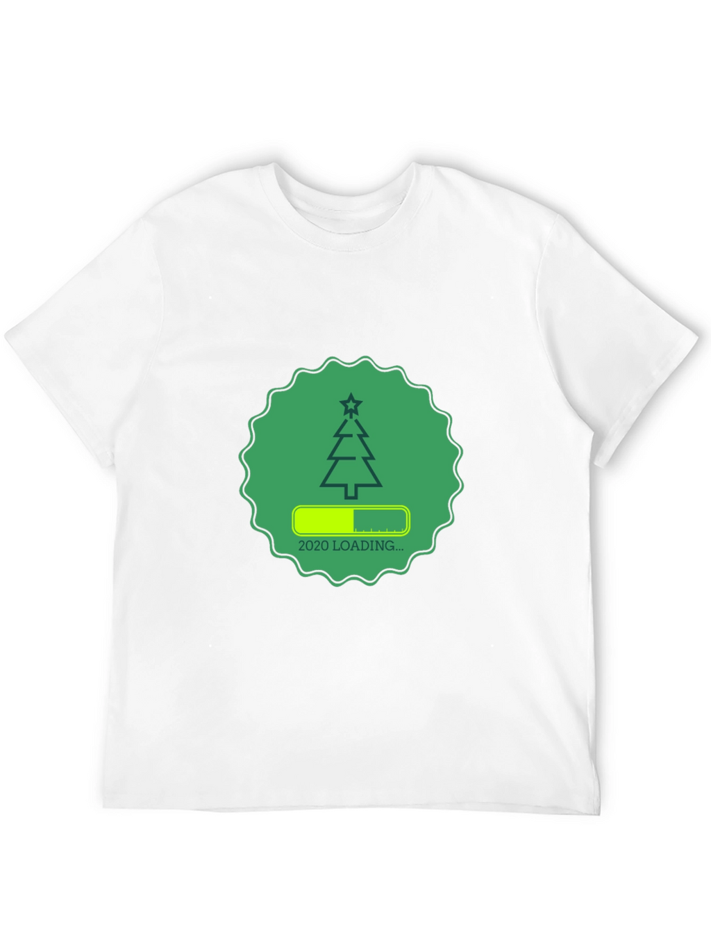 Christmas Loading Graphic Tee - Black Cotton Shirt