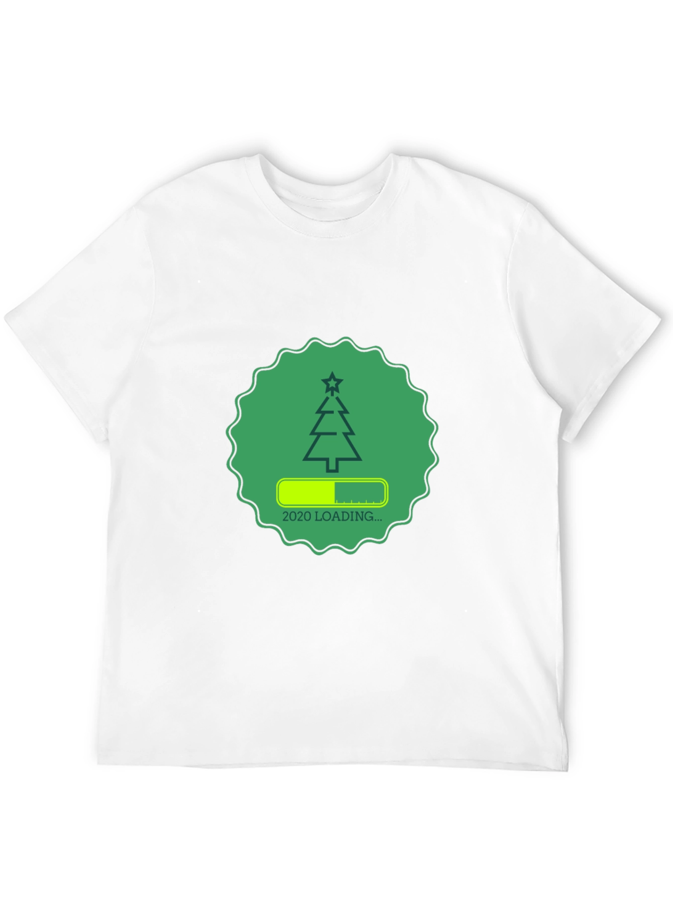 Christmas Loading Graphic Tee - Black Cotton Shirt