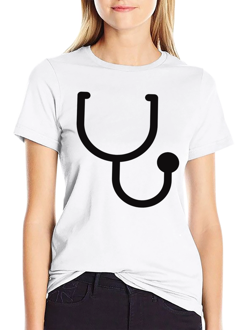 Stethoscope Graphic T-Shirt - Medical Theme Tee