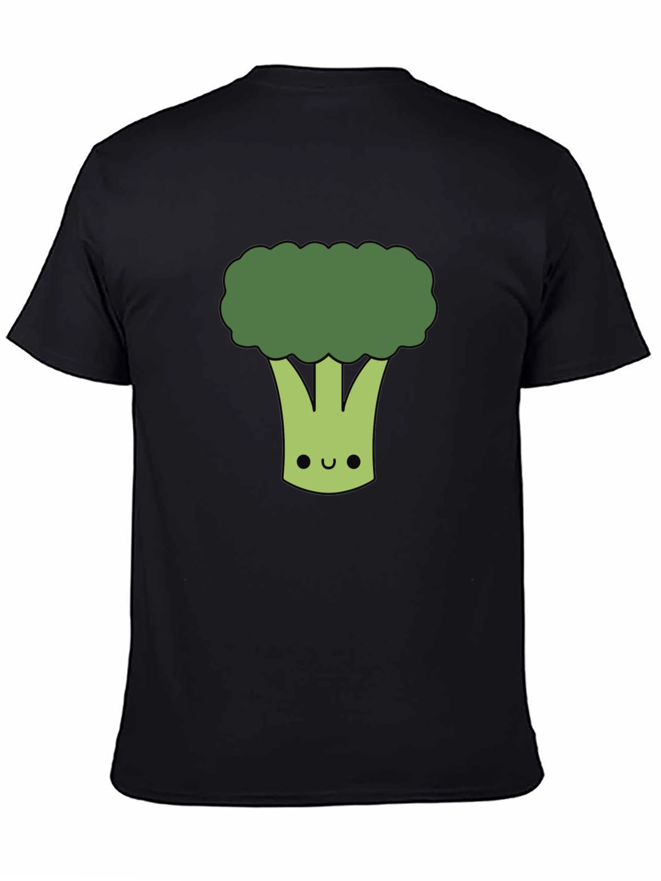 Cute Broccoli Graphic T-Shirt - Black