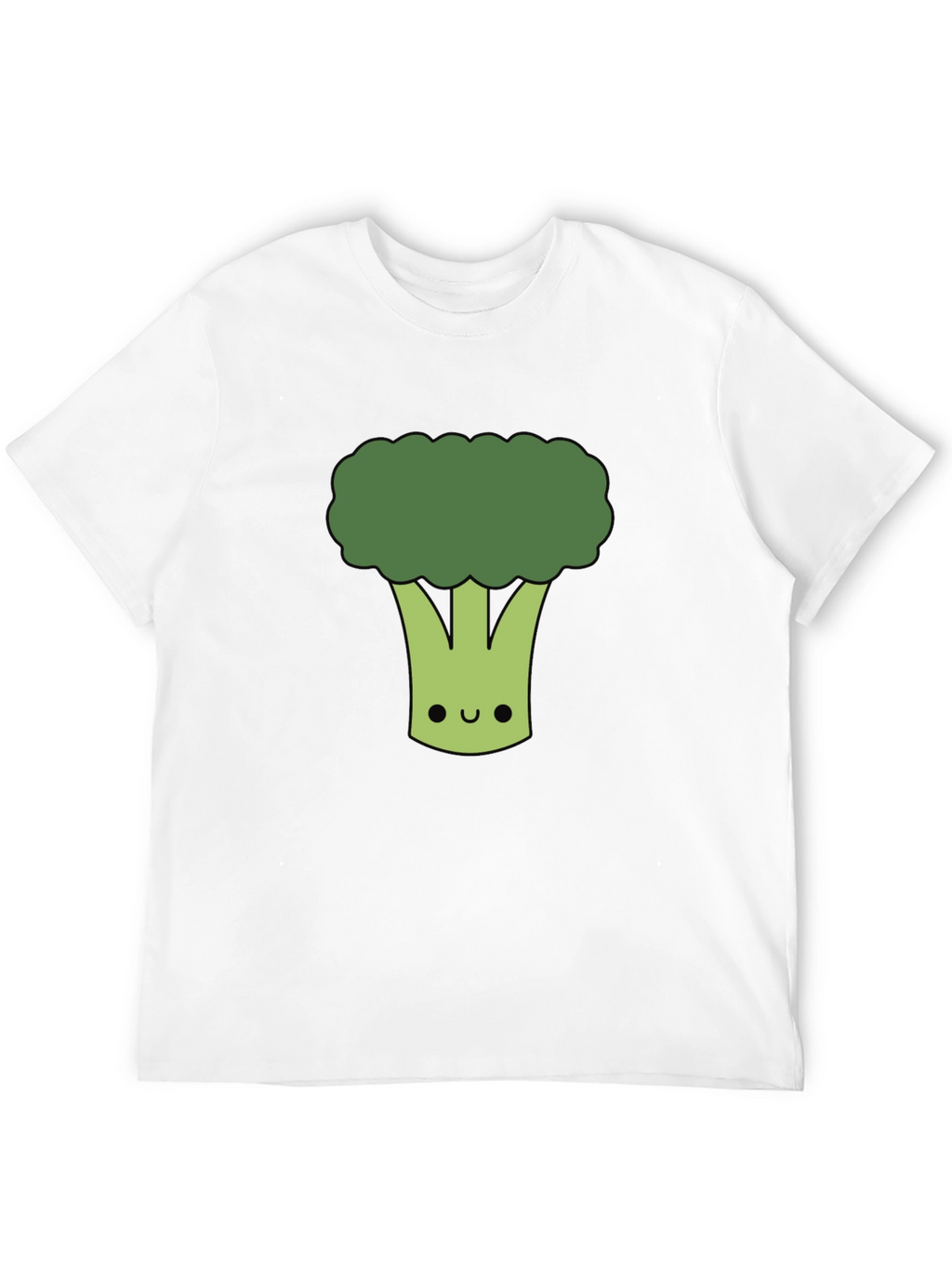 Cute Broccoli Graphic T-Shirt - Black