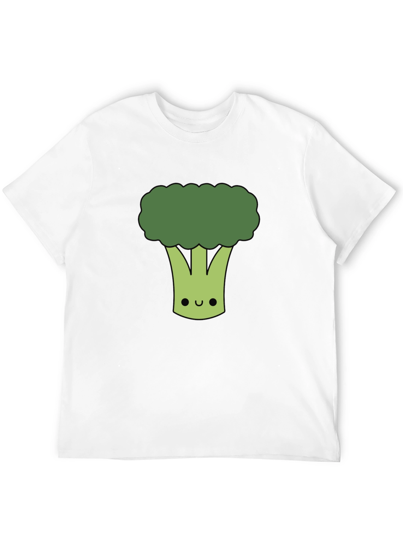 Cute Broccoli Graphic T-Shirt - Black