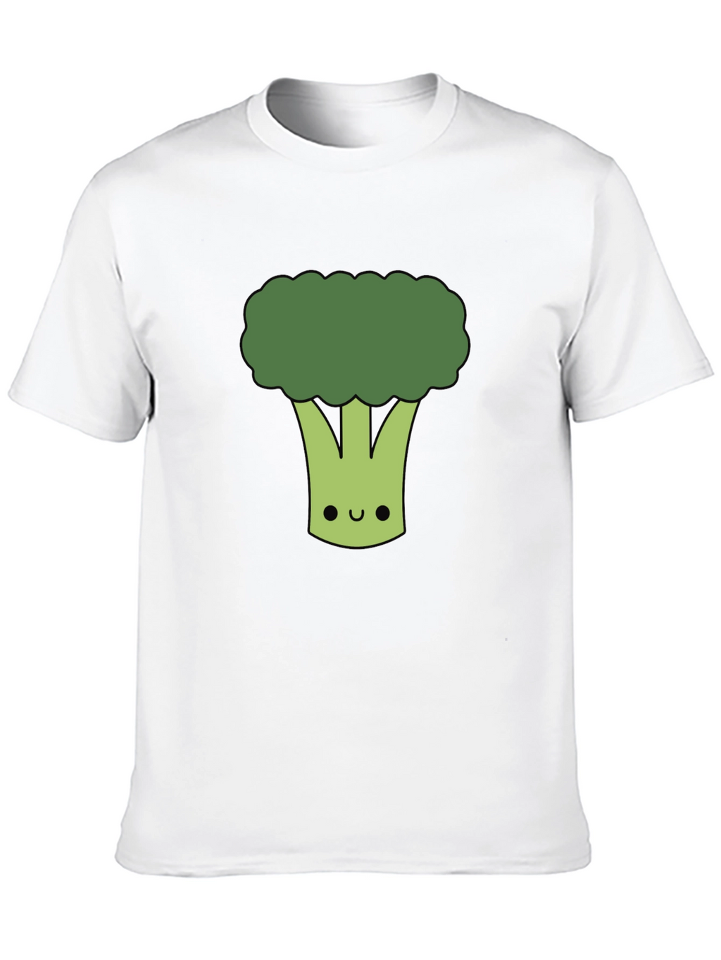 Cute Broccoli Graphic T-Shirt - Black