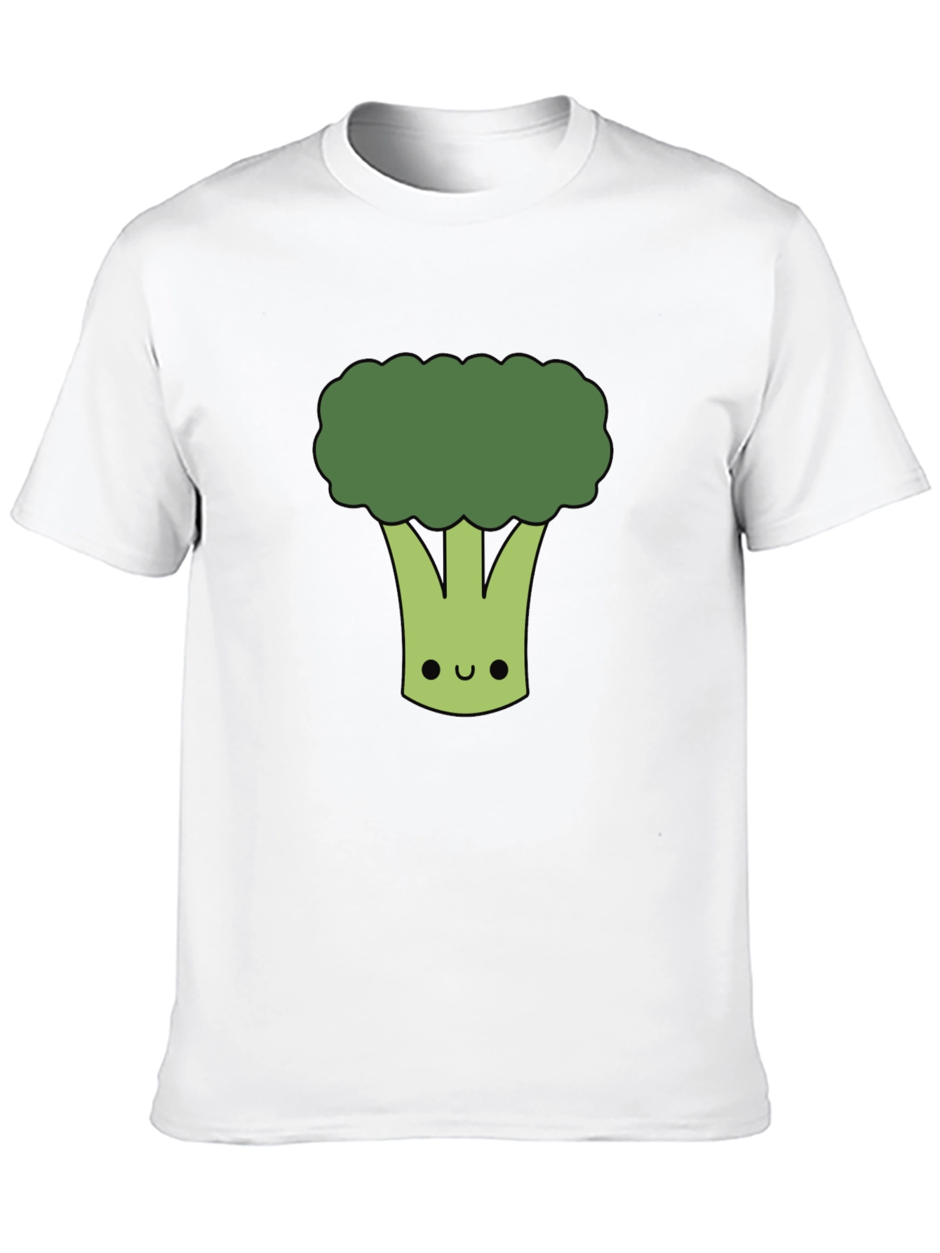 Cute Broccoli Graphic T-Shirt - Black