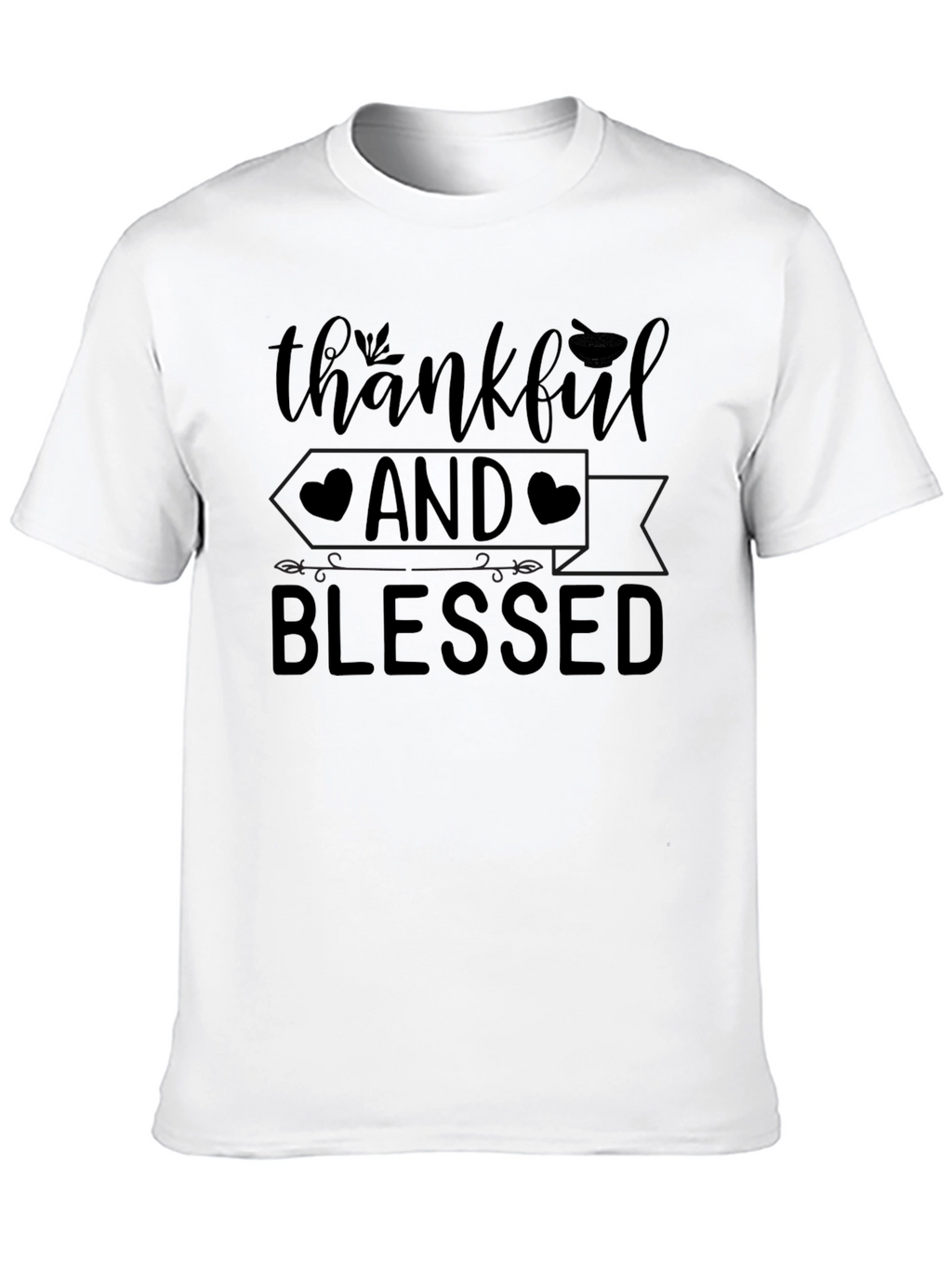 Thankful & Blessed Graphic Tee - Unisex Black T-Shirt
