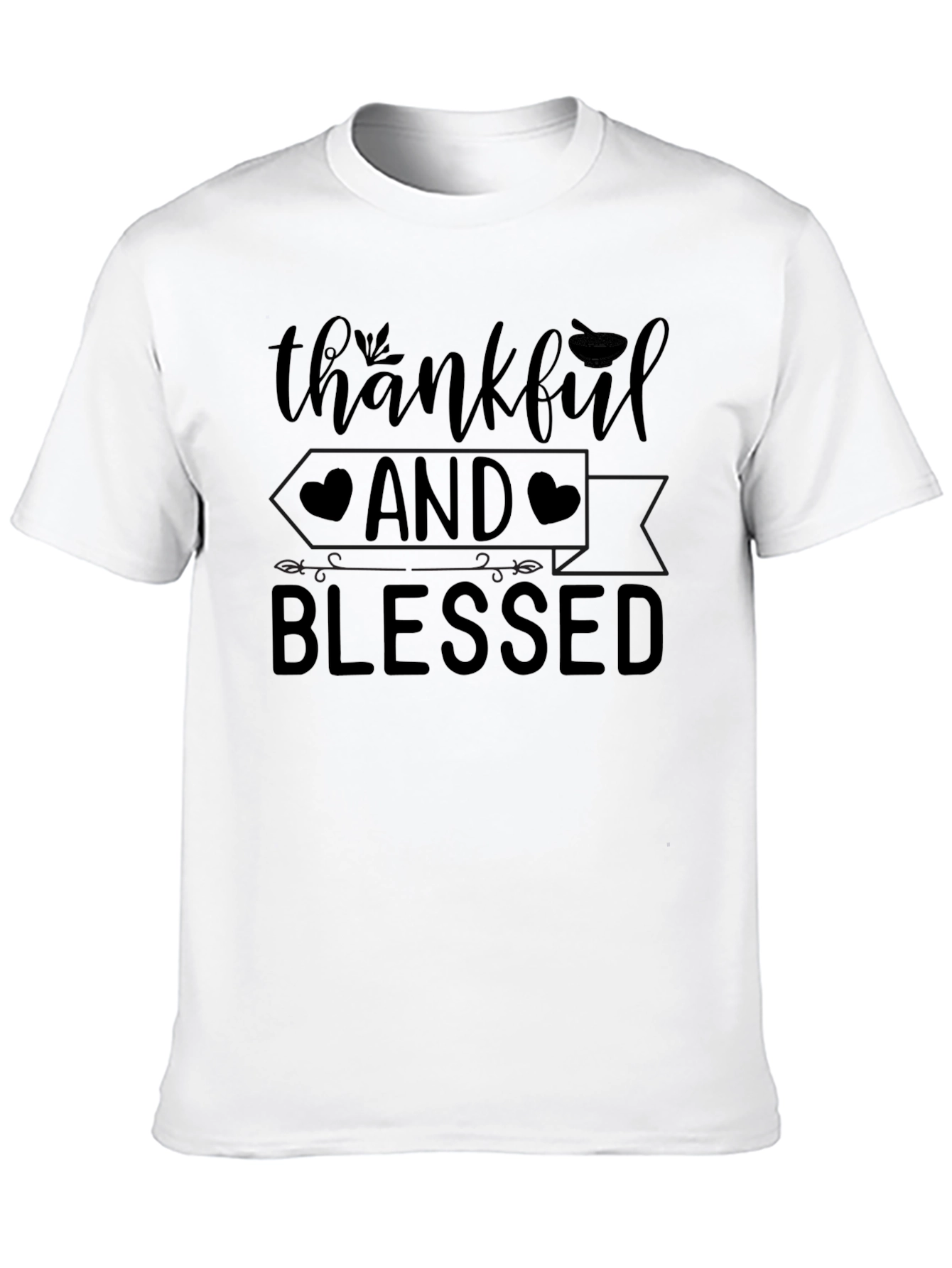 Thankful & Blessed Graphic Tee - Unisex Black T-Shirt