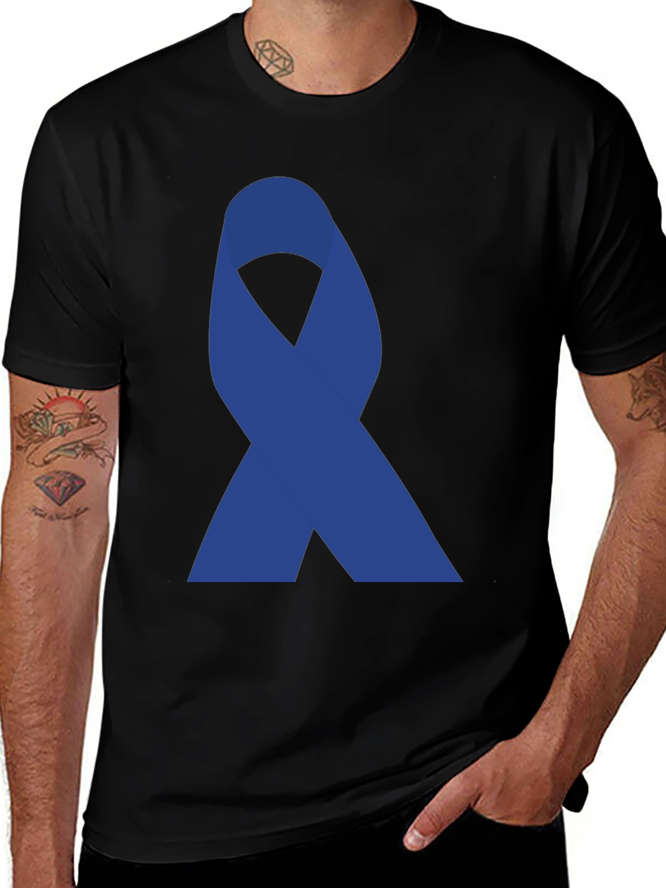 Blue Ribbon Graphic T-Shirt - Awareness Tee