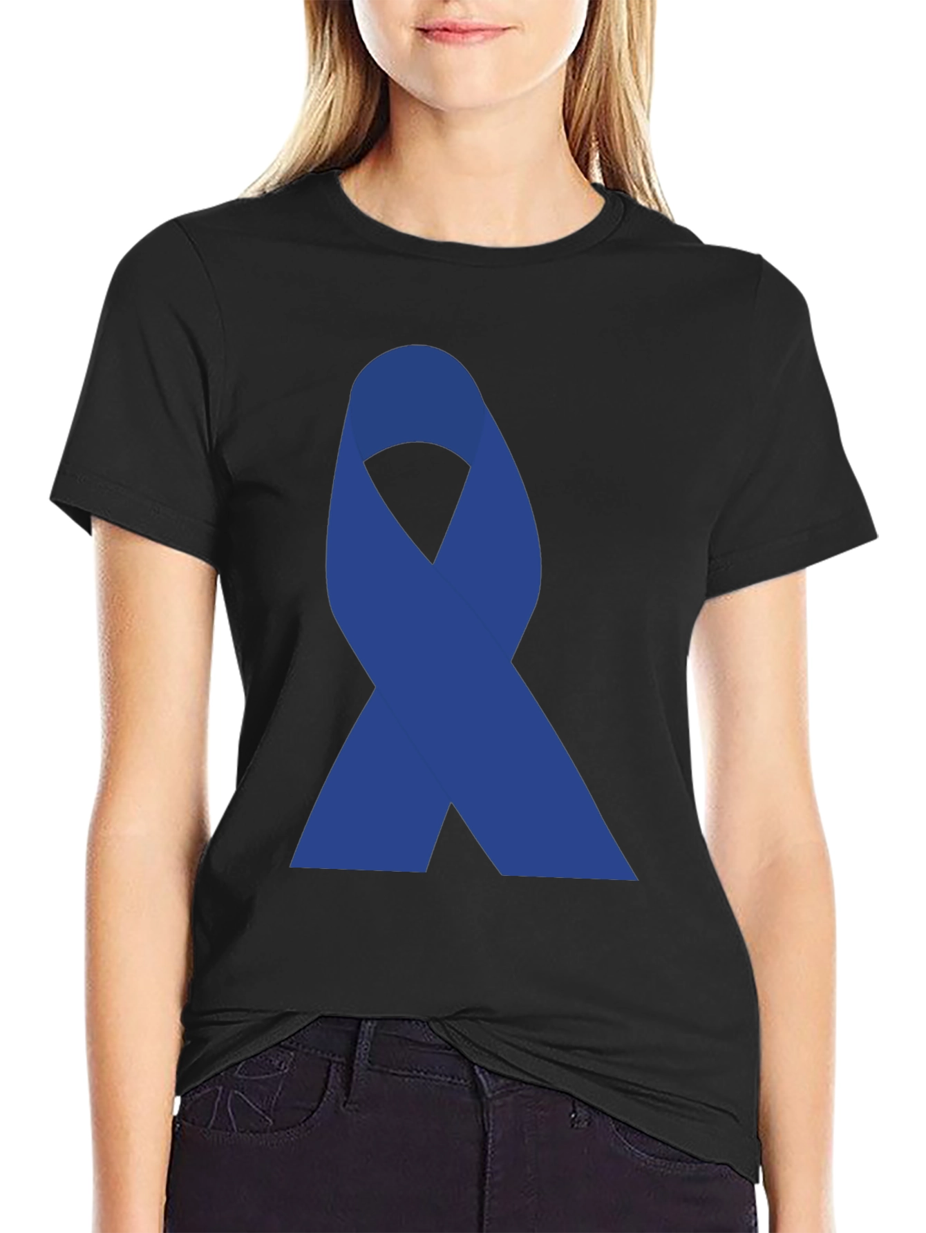 Blue Ribbon Graphic T-Shirt - Awareness Tee