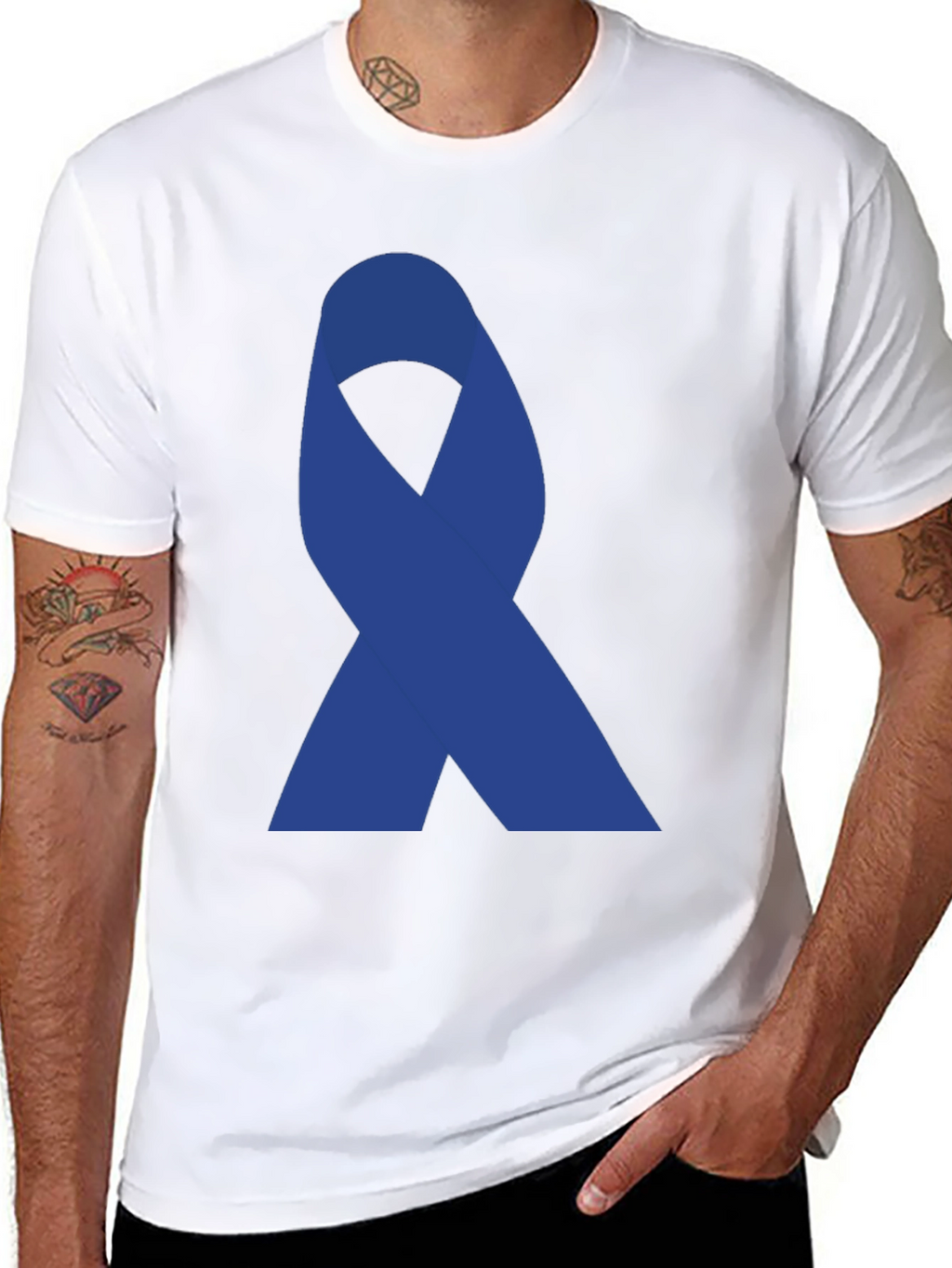 Blue Ribbon Graphic T-Shirt - Awareness Tee