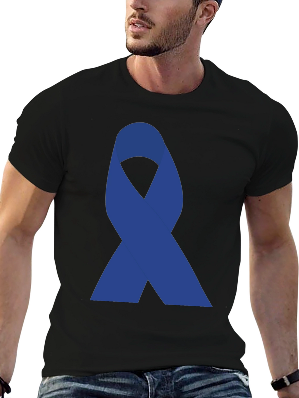Blue Ribbon Graphic T-Shirt - Awareness Tee