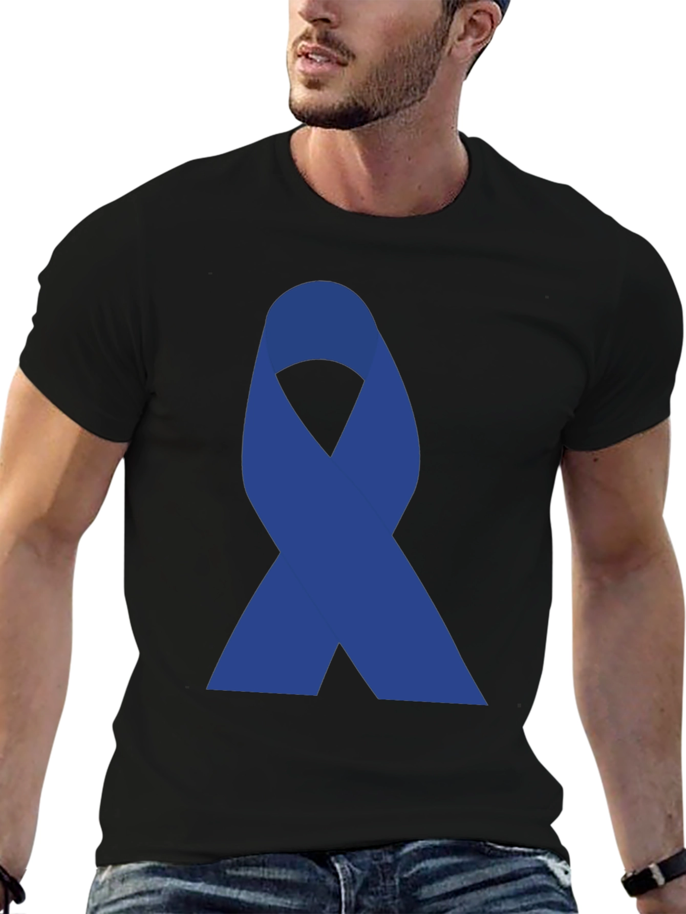 Blue Ribbon Graphic T-Shirt - Awareness Tee