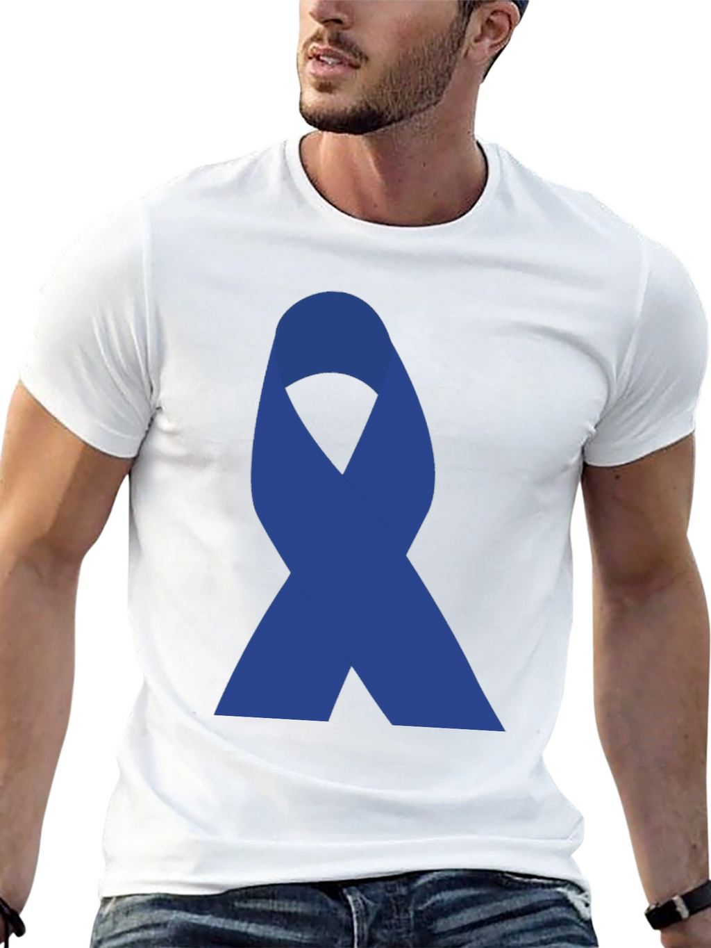 Blue Ribbon Graphic T-Shirt - Awareness Tee
