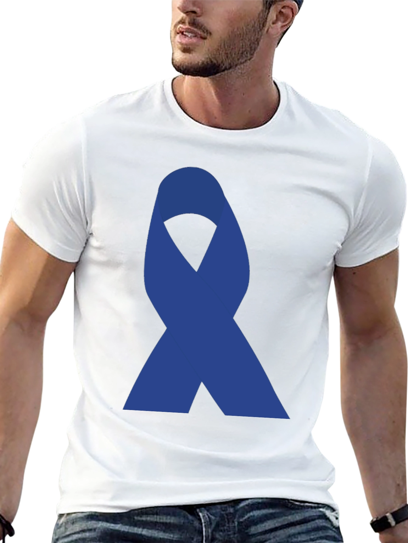 Blue Ribbon Graphic T-Shirt - Awareness Tee