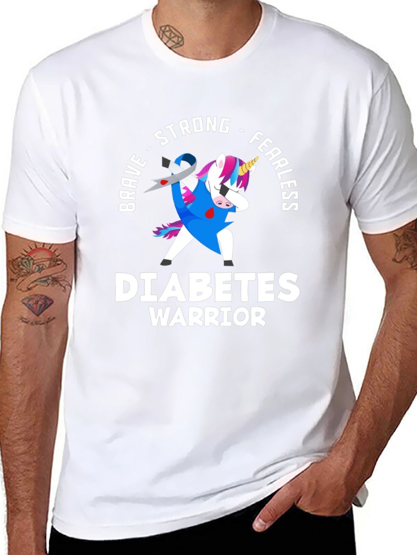 Diabetes Warrior Unicorn T-Shirt