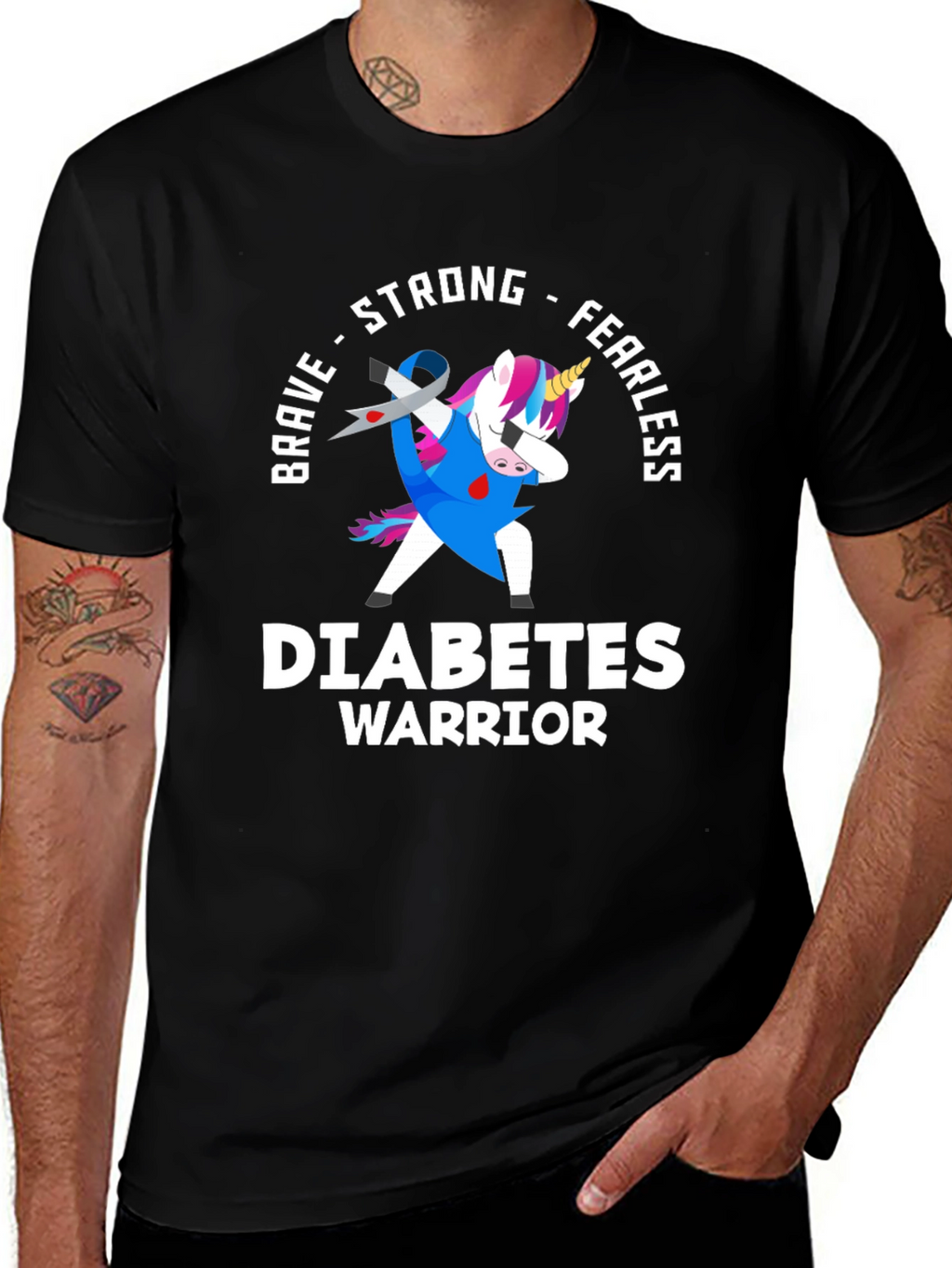 Diabetes Warrior Unicorn T-Shirt
