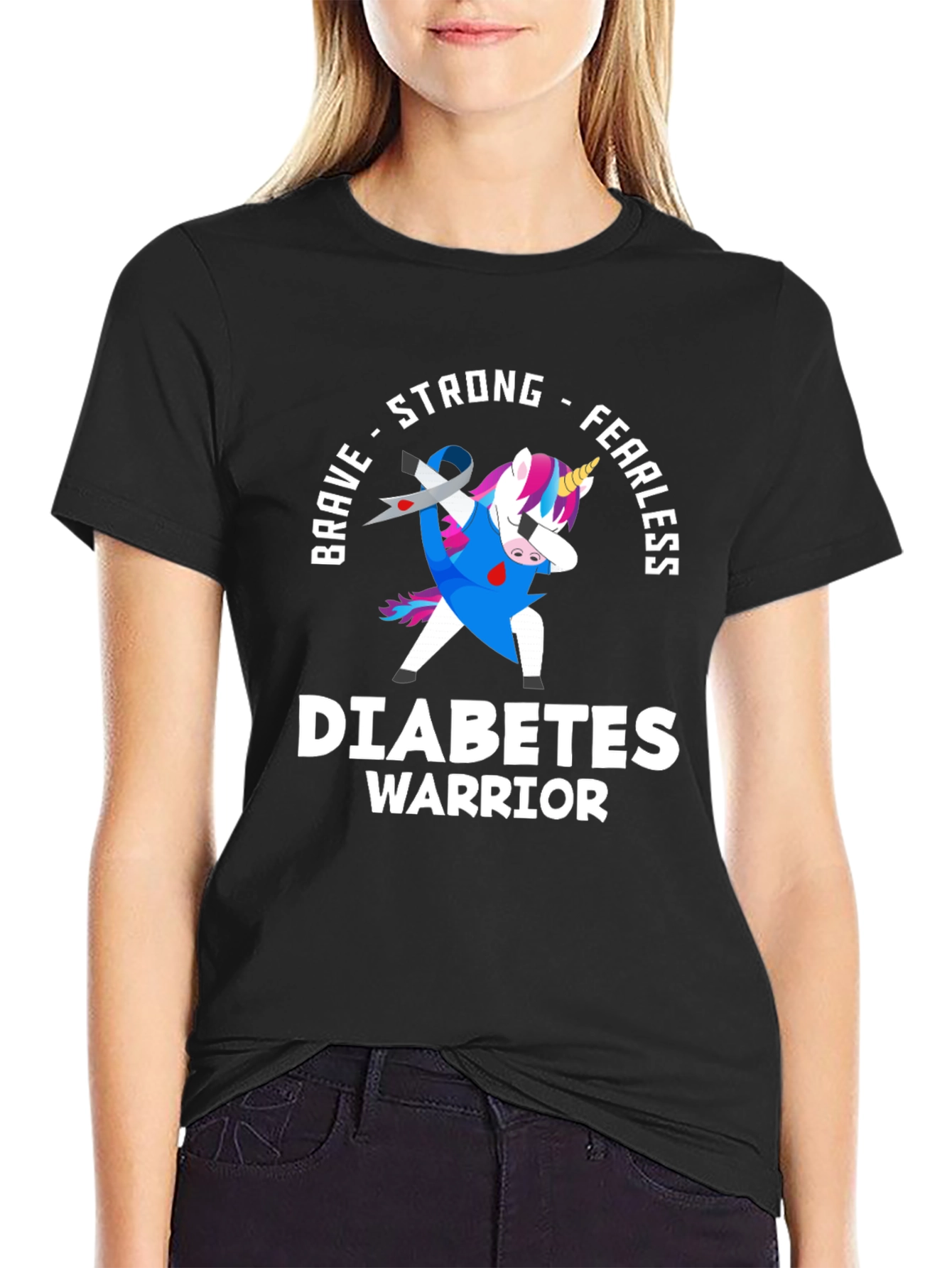 Diabetes Warrior Unicorn T-Shirt