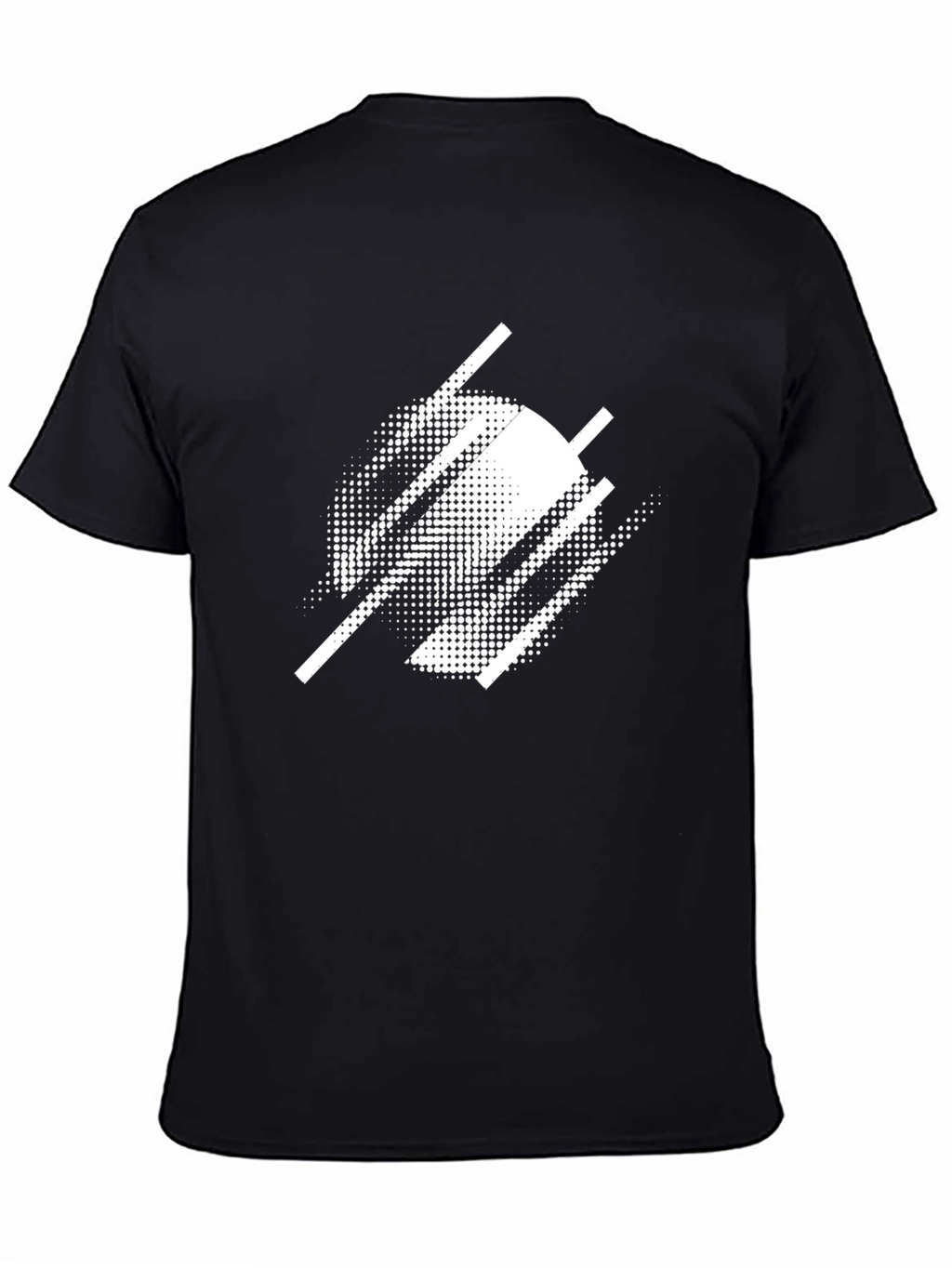 Modern Abstract Graphic Tee - Black