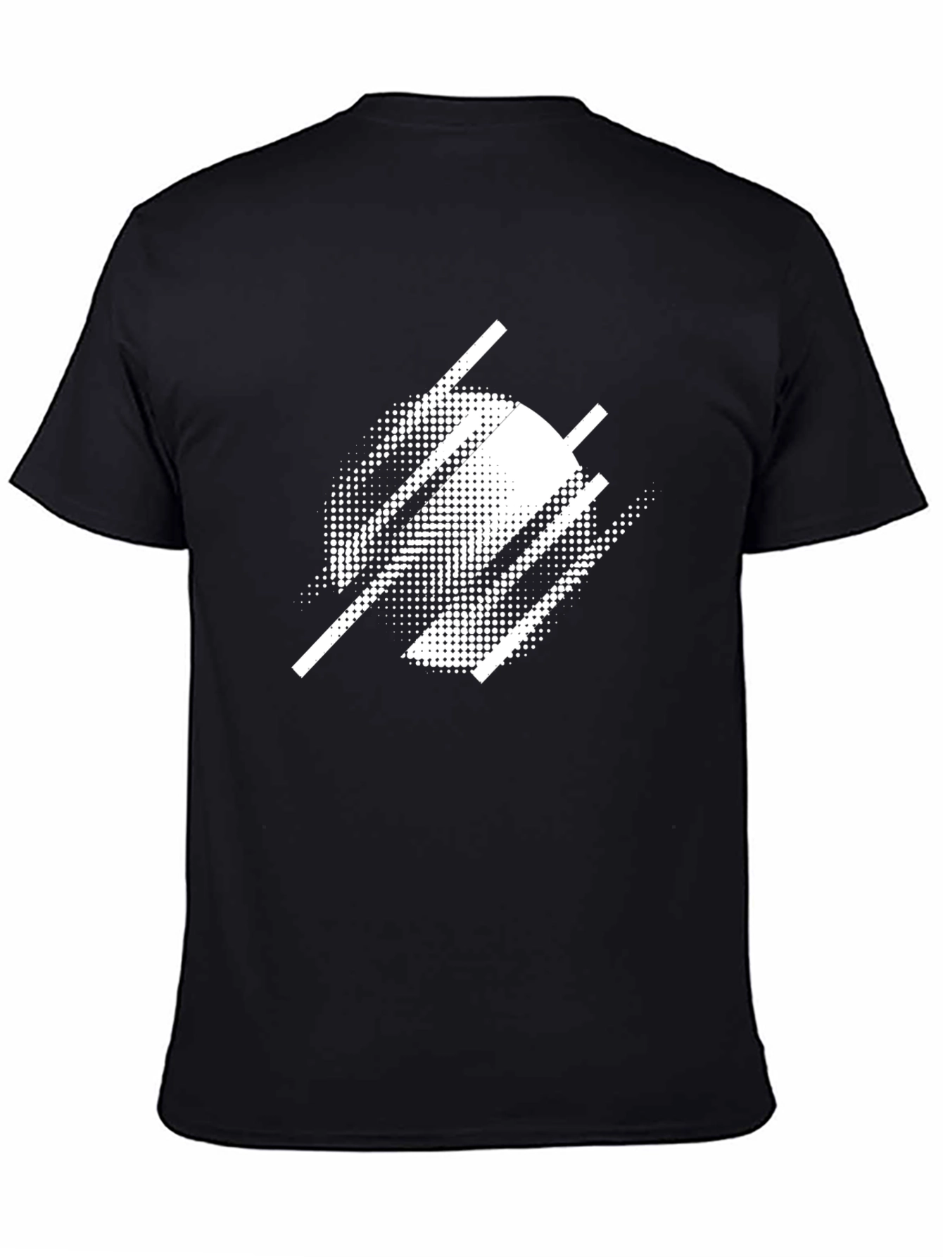 Modern Abstract Graphic Tee - Black