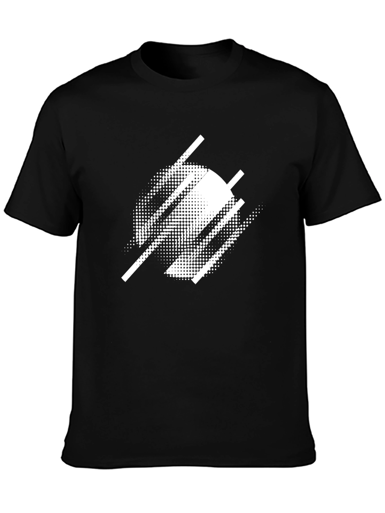 Modern Abstract Graphic Tee - Black