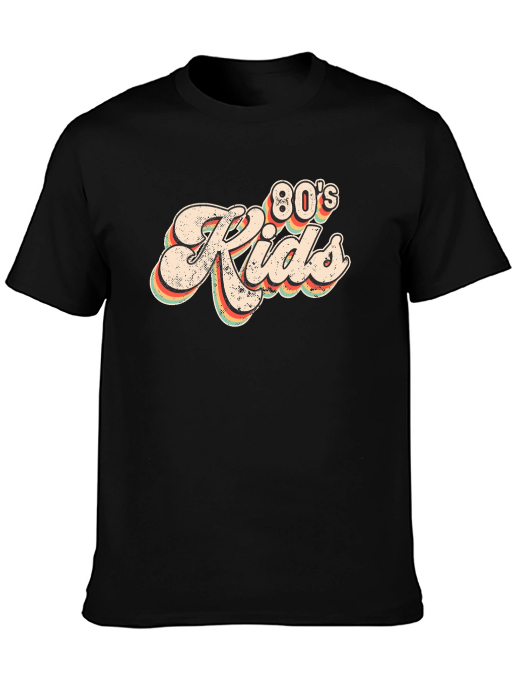 Retro 80s Kids Black T-Shirt