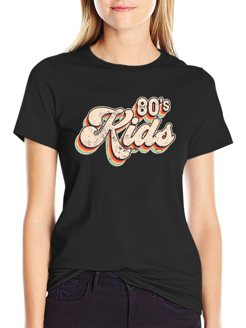 Retro 80s Kids Black T-Shirt